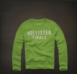 NWT HOLLISTER BY ABERCROMBIE MENS XL EMERALD COVE GREEN SWEATSHIRT NEW 