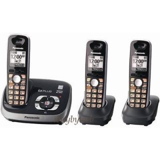 Panasonic KX TG6533B DECT 6.0 3 Cordless Phones Talking Caller ID 