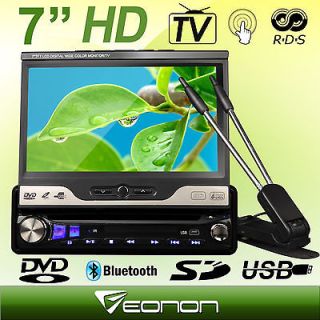   LCD Touch HD Single 1 Din In Dash Car Stereo DVD Player FM Radio USB