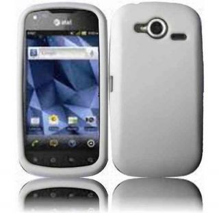   Pantech Burst 4G P9070 White Rubber Gel Silicone Skin Case Phone Cover