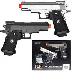 G10 Full Metal Combo Airsoft/Paintball Handgun Pack   Black & Silver w 