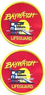 Baywatch Lifeguard TV Logo 4 Suit/Costume Patch Set of 2 (BWPA 001)