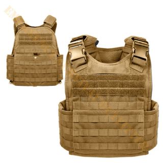 MOLLE Modular Tactical Body SAPI PLATE CARRIER Armor Vest   COYOTE TAN