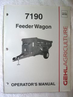 1997 GEHL 7190 FEEDER WAGON OPERATORS MANUAL