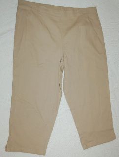 White Stag Pull On Capri Pants WOMENS Size 6 8 10 12 18 TAN Beige