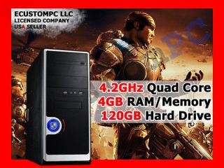   AMD Quad Core x4 FX 4.2GHz Gaming Desktop Computer PC 4GB DDR3 160GB