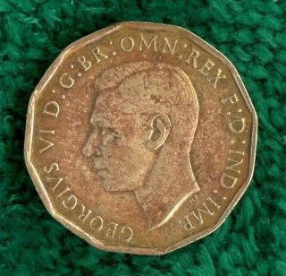 1942 THREE PENCE COIN