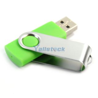   USB 2.0 Flash Memory Drive Thumb Swivel Design Fold Pen USB2.0 Green