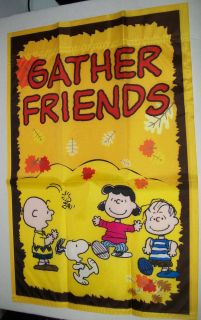 Peanuts Gang Lucy Charlie Brown Snoopy Fall Friends Small Garden Flag 