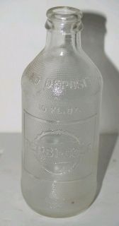   Soda Bottle   1960s No Deposit No Refill Pepsi 10 Ounce Clear Glass