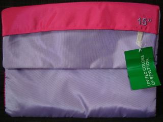 UNITED COLOURS OF BENETTON LAPTOP SLING SLEEVE 15 BAG SLEEVE PINK 