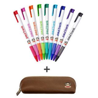   Frank Julius 0.5mm 9 colors ballpoint pens & triangle pencil case set
