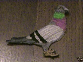   standing bird pigeon,sport racing pet embroidered emblem patch
