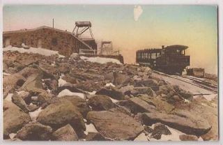 Pikes Peak Colorado Postcard Cog Railroad Car Summit House Hand 