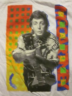 vtg 1989 PAUL McCARTNEY TOUR t shirt sz XL/M concert beatles rock 