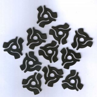 10 X Click In 45rpm spiders . record spindle adapters for large 