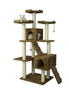   Cat Tree Toy Condo Furniture Scratcher Post Pet House Brown GP117407