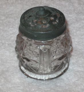 Antique/Vintag​e Cutglass Salt & Pepper Shakers   2 H x 1 1/2 