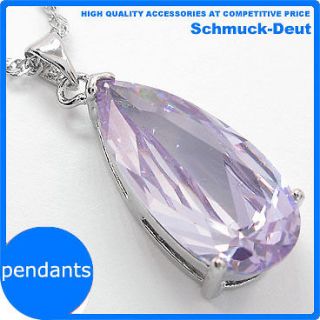   jewelry pear cut tanzanite white gold plated pendant free necklace