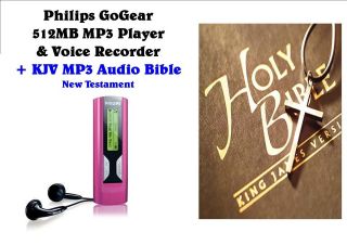 Philips GoGear Pink 512MB  Player +KJV  Audio Bible 
