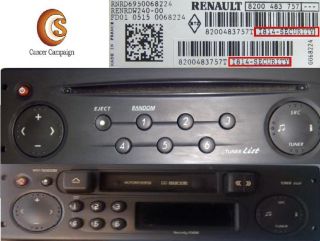 Renault CD Player Radio Code For All Models Clio Megane