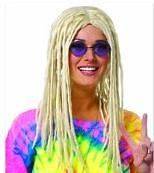 Blonde Rasta Costume Wig Dreadlocks Hippie 80s Bo Derek