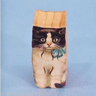 Victorian Kitten Mini 3 D Wooden Puzzle No.6 Handmade 3 Pieces