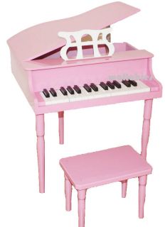 New Kids Piano Baby Pink Grand Pianos w/Bench Stool