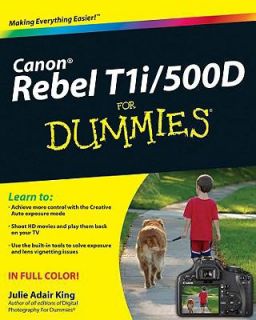   Rebel T1i 500D for Dummies by Julie Adair King 2009, Paperback