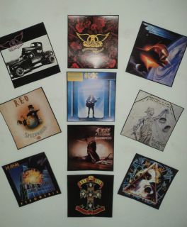   Decoration   10 Mini 80s Rock / Metal Album Posters   18cm x 18cm