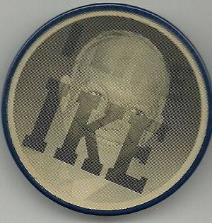 LIKE IKE FLASHER, EISENHOWER 1956 PIN