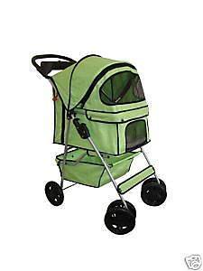 New Classic Fashion BestPet 4 Wheel Green Pet Dog Cat Stroller