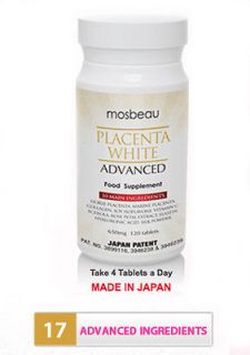 MOSBEAU PLACENTA WHITE ADVANCE SKIN WHITENING PILLS   AUTHENTIC JAPAN 