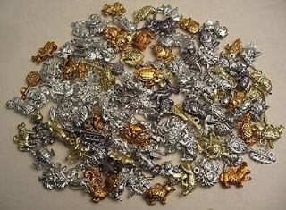 100 Charmbest Metallic Plastic Vending Charms Old Stock