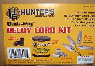 QUIK RIG LEAD DECOY WEIGHT AND CORD KIT ENOUGH TO RIG 1 DOZEN DECOYS