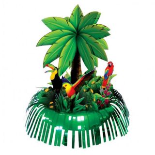 HAWAIIAN Palm Tree TABLE CENTREPIECE Tropical Birds