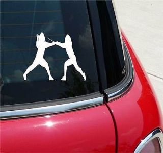 FENCING FENCER FOIL OLYMPIC GRAPHIC DECAL STICKER VINYL CAR WALL