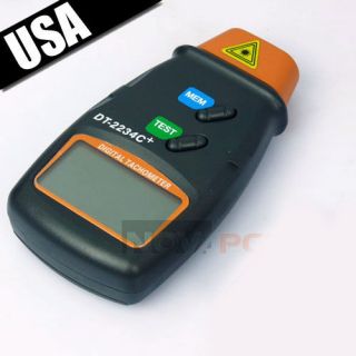 Quality Digital Laser Photo Tachometer Non Contact RPM Tach for Motor 