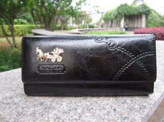   Ladys Button PU Leather Wallet Clutch Card Holder Purse Long Handbag