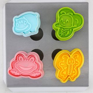 pcs 3D cookie cutter Plunger Fondant Mould frog,Bee,butterfly 