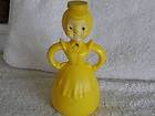 Vintage Laundry Clothes Sprinkler Merry Maid Yellow Plastic 1950s #8