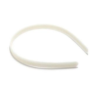 25 White Plastic Hair Headbands 10mm (3/8) Craft Bulk Baby Toddler 