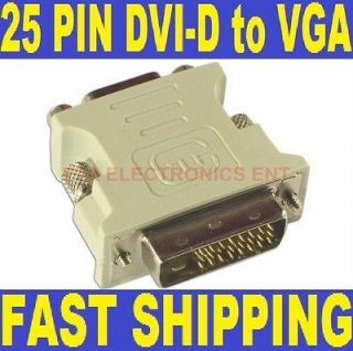 DVI D 25 Pin Male to 15Pin VGA Female Converter PC Video Card Port DVI 