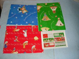 Unused Sheets of St Labre Indian School Christmas Gift Wrap & Tags