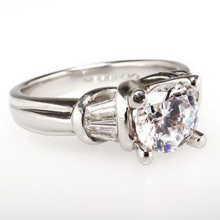   Diamond Engagement Ring Semi Mount Solid Platinum Fine Estate Jewelry