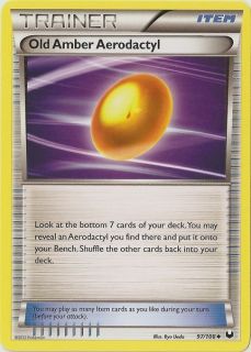 4x Pokemon Dark Explorers Old Amber Aerodactyl 97/108 Uncommon Card