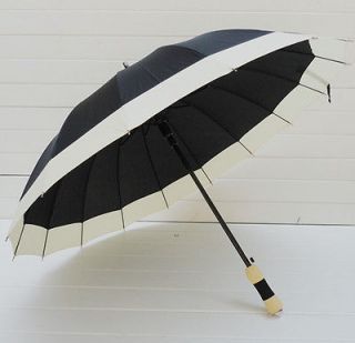 Fashion Long Handle Men Cool Super Wind Umbrella 16 Skeleton Umbrella 