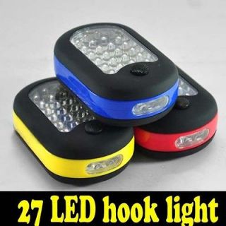 27 24+3 LED Magnetic Work Light Hanging Hook Flashlight Great For 