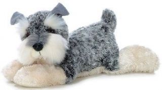   Plush Schnauzer Puppy Dog Ludwig Gray & White Stuffed Animal Toy