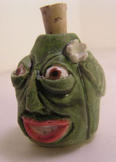 Miniature Green Bell Pepper Anthropomorphi​c Vegetable Face Jug